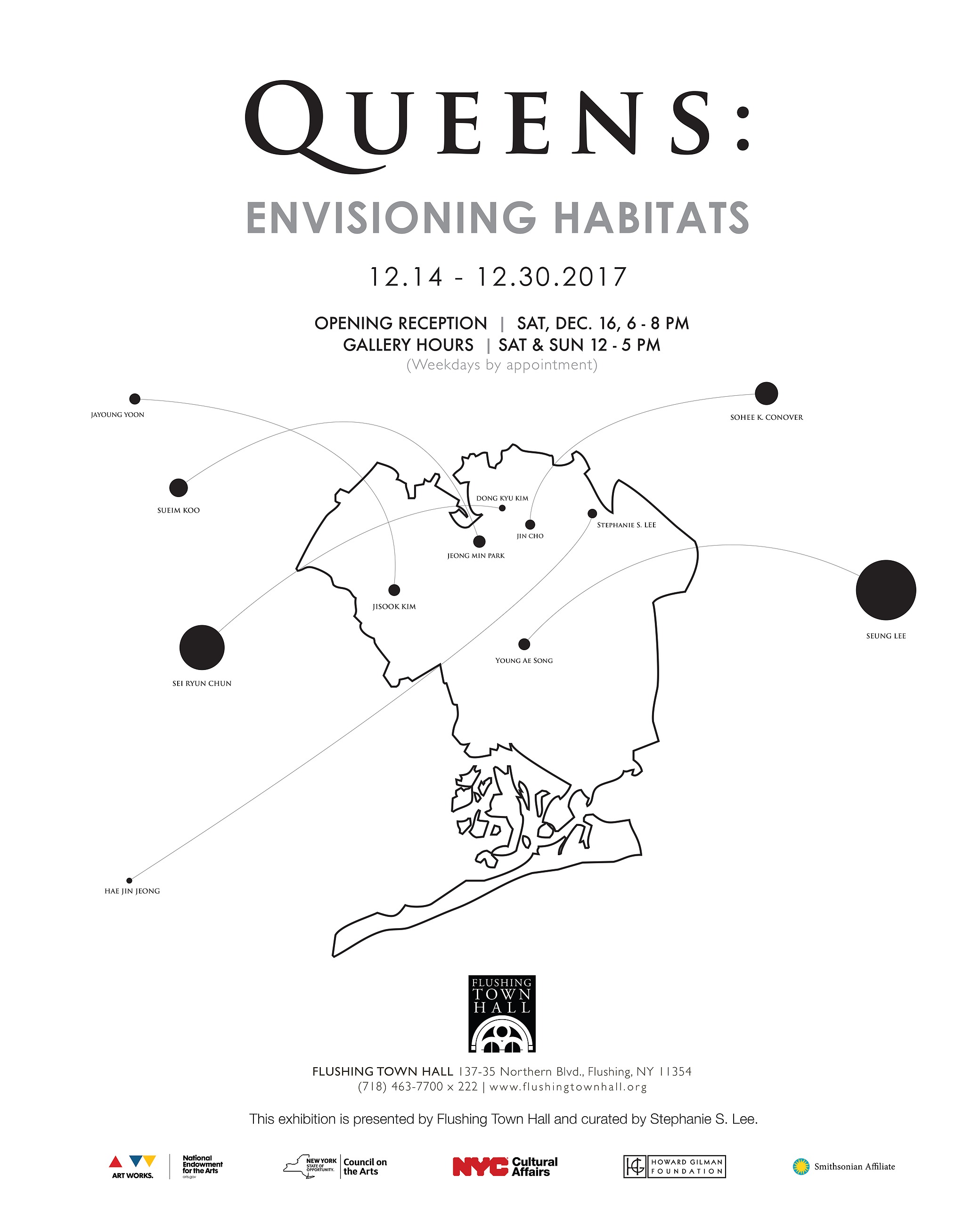 Queens: Envisioning Habitats exhibition poster
