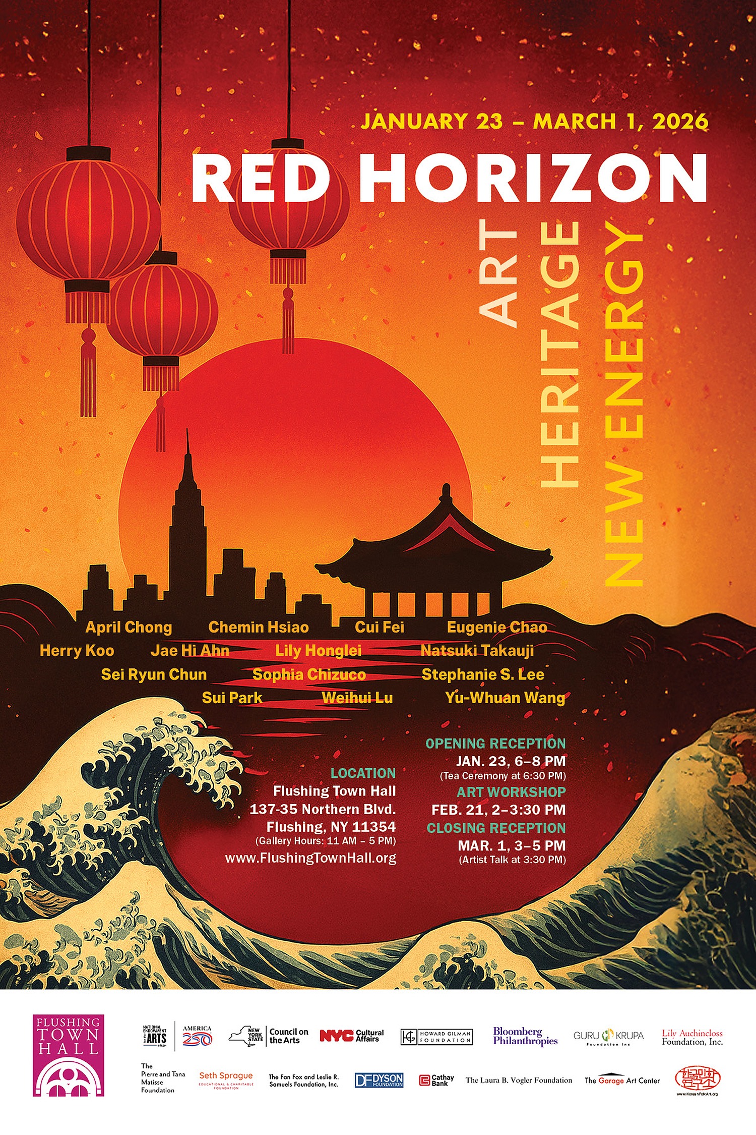 Red Horizon exhibition postcard