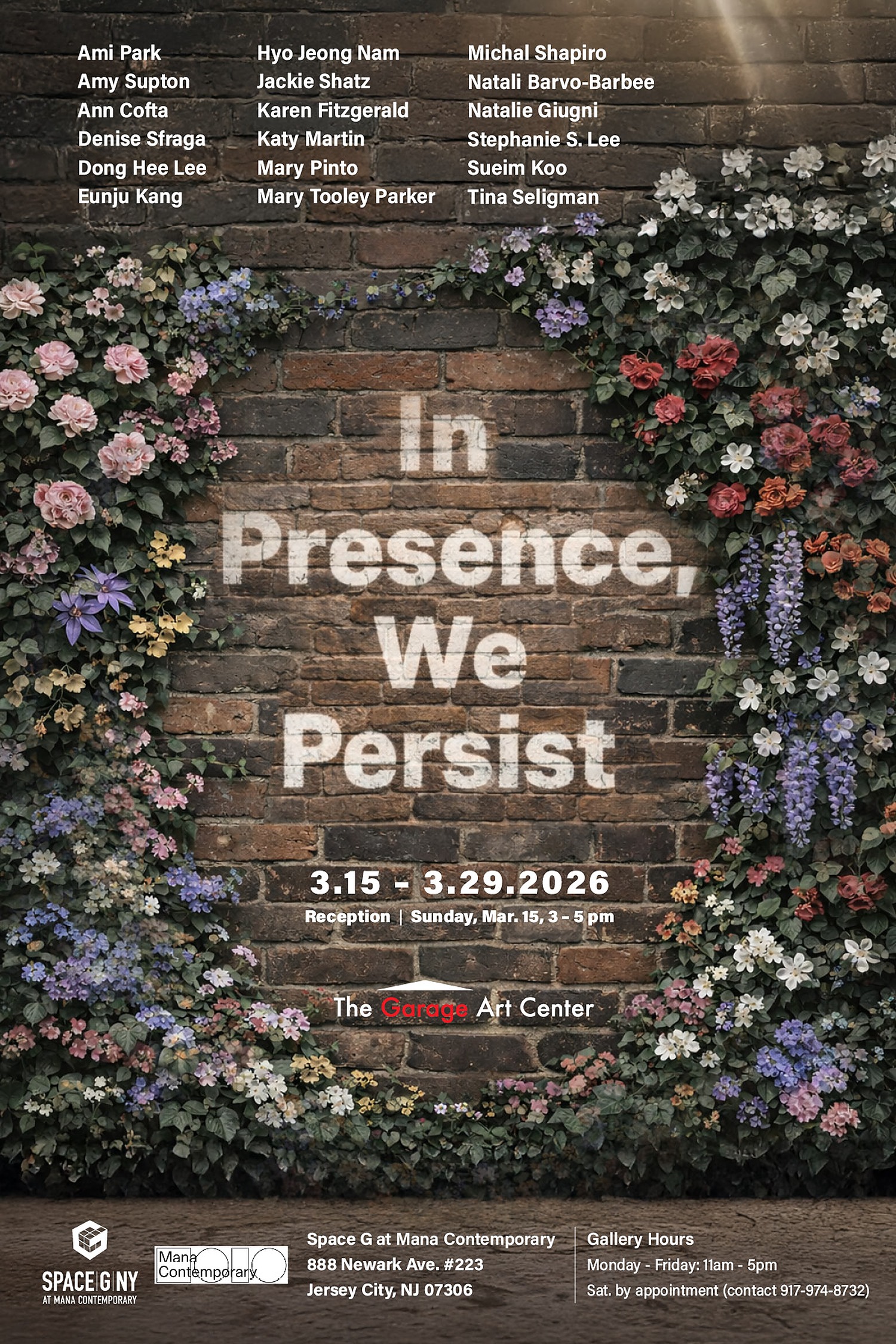 In Presence, We Persist exhibition poster